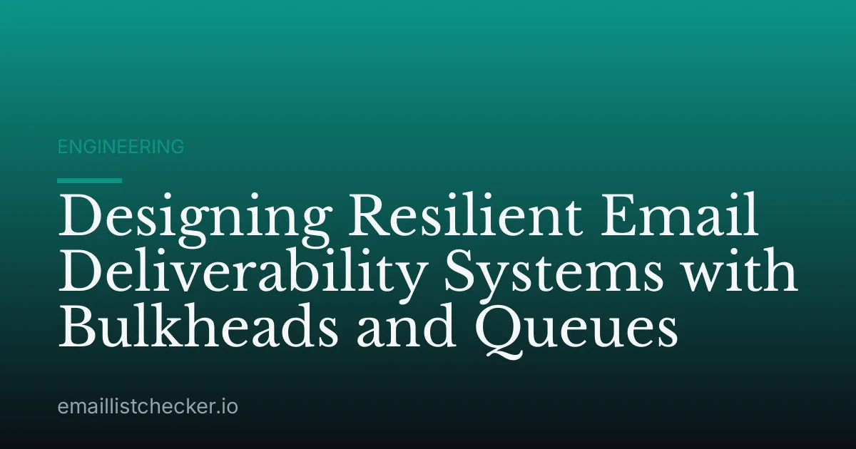 Designing Resilient Email Deliverability Systems with Bulkheads and Queues