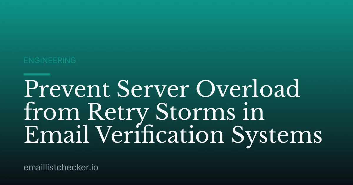 Prevent Server Overload from Retry Storms in Email Verification Systems