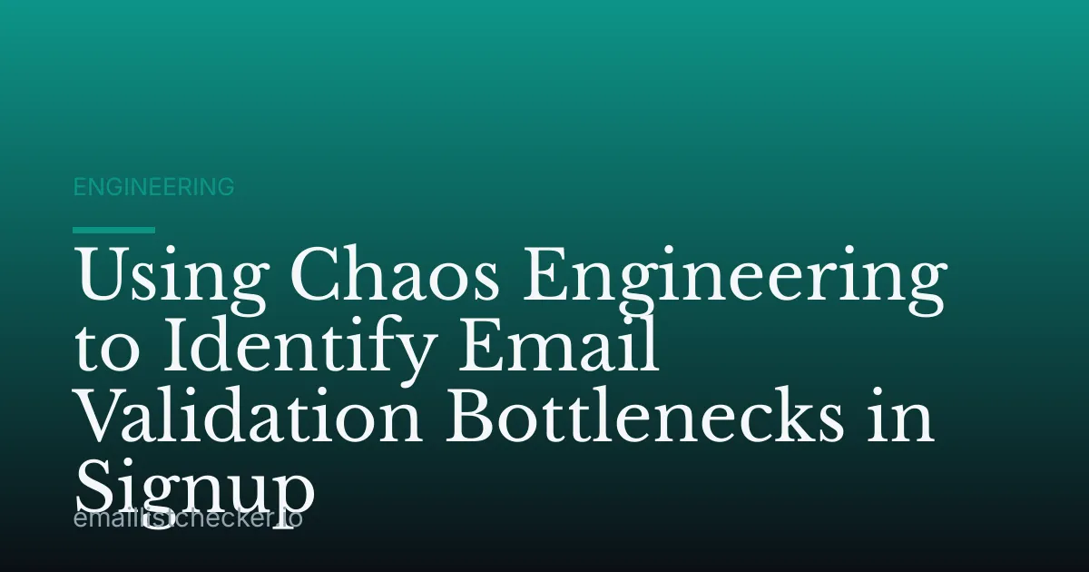 Using Chaos Engineering to Identify Email Validation Bottlenecks in Signup