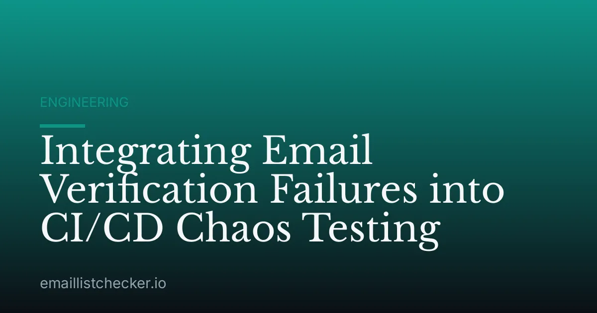 Integrating Email Verification Failures into CI/CD Chaos Testing