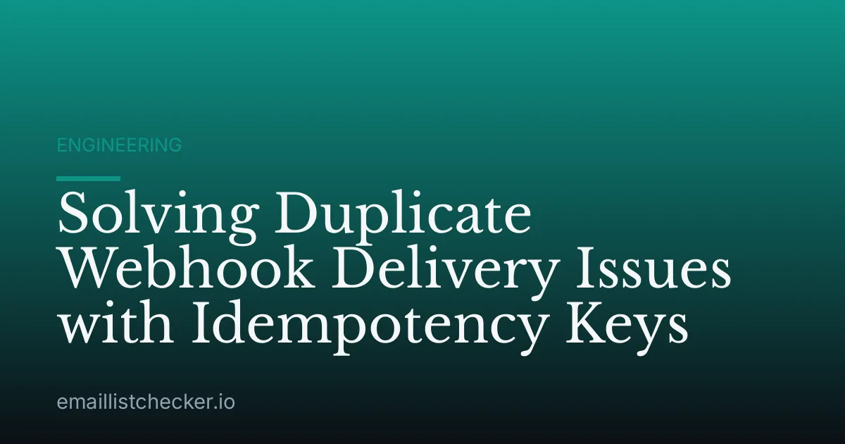 Solving Duplicate Webhook Delivery Issues with Idempotency Keys