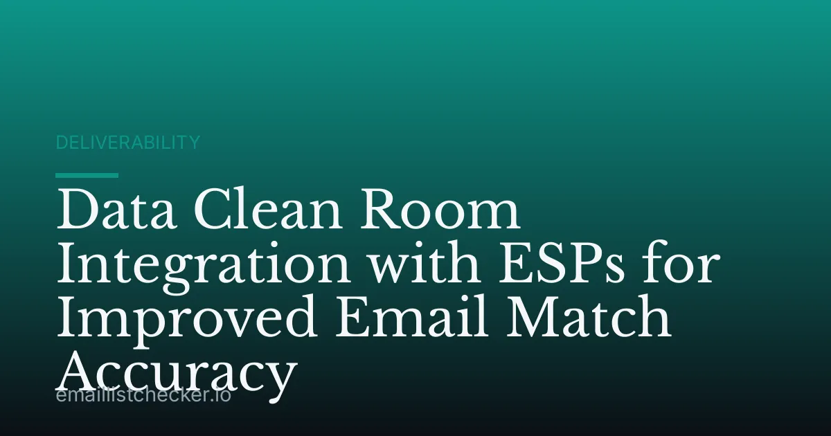 Data Clean Room Integration with ESPs for Improved Email Match Accuracy