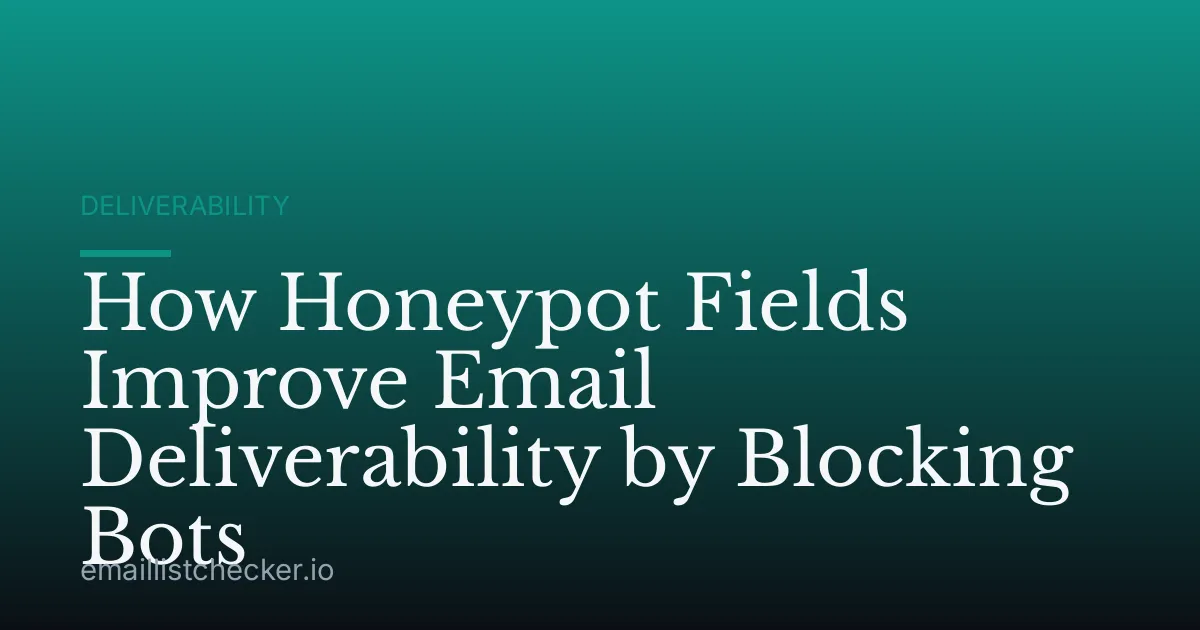 How Honeypot Fields Improve Email Deliverability by Blocking Bots