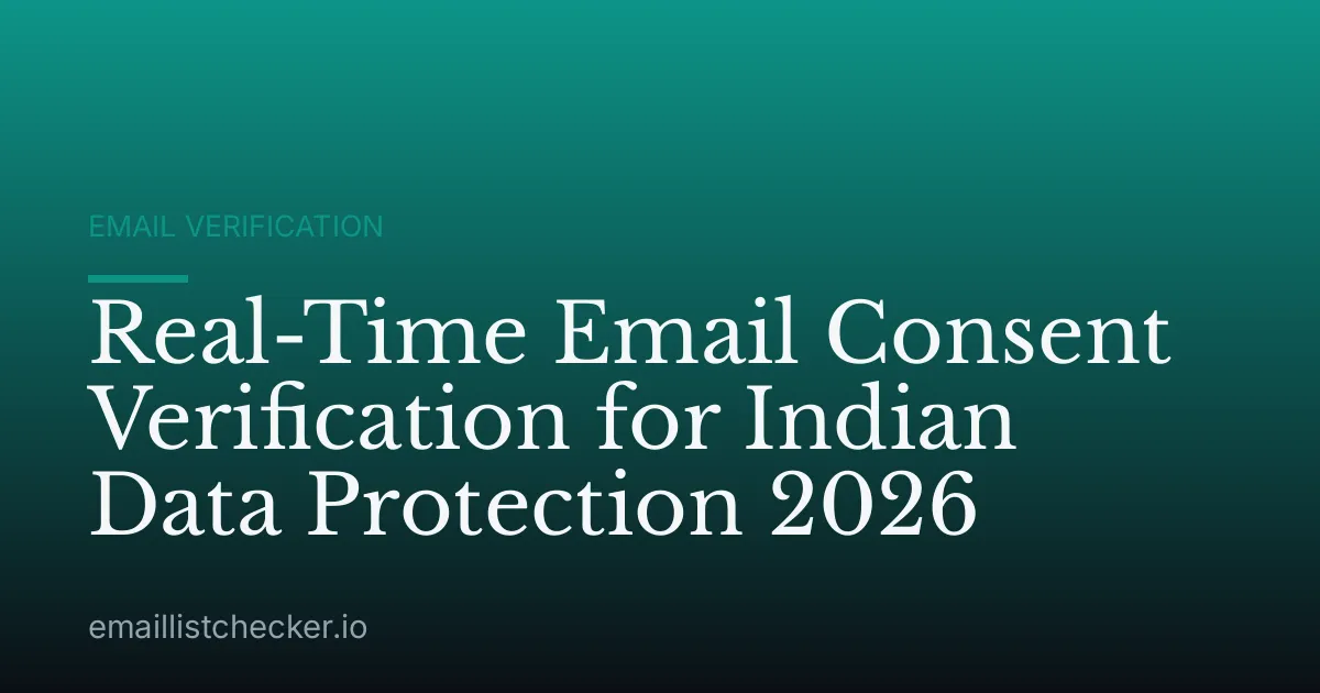 Real-Time Email Consent Verification for Indian Data Protection 2026