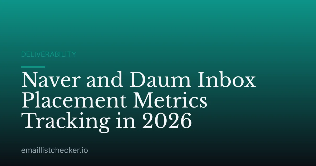 Naver and Daum Inbox Placement Metrics Tracking in 2026