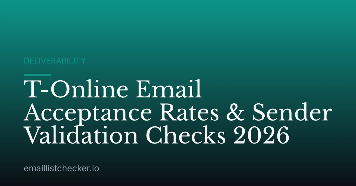 T-Online Email Acceptance Rates & Sender Validation Checks 2026