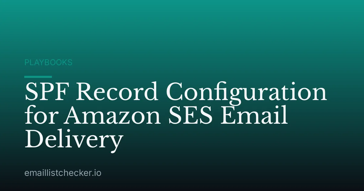 SPF Record Configuration for Amazon SES Email Delivery