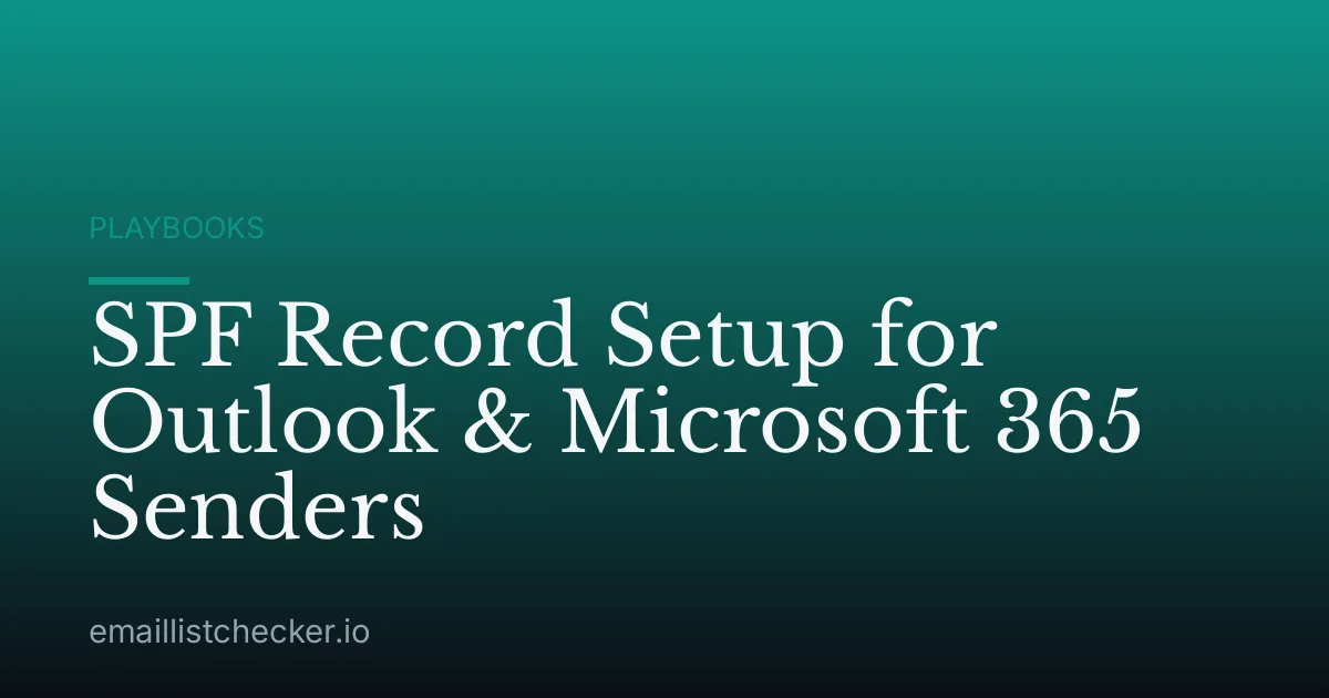 SPF Record Setup for Outlook & Microsoft 365 Senders
