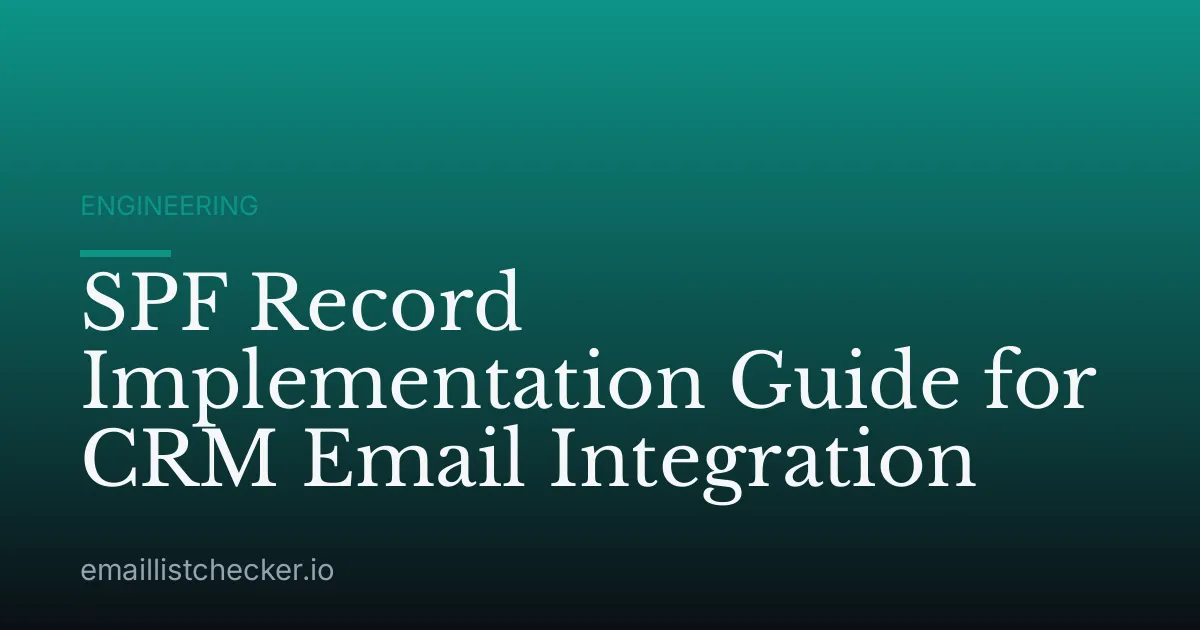 SPF Record Implementation Guide for CRM Email Integration
