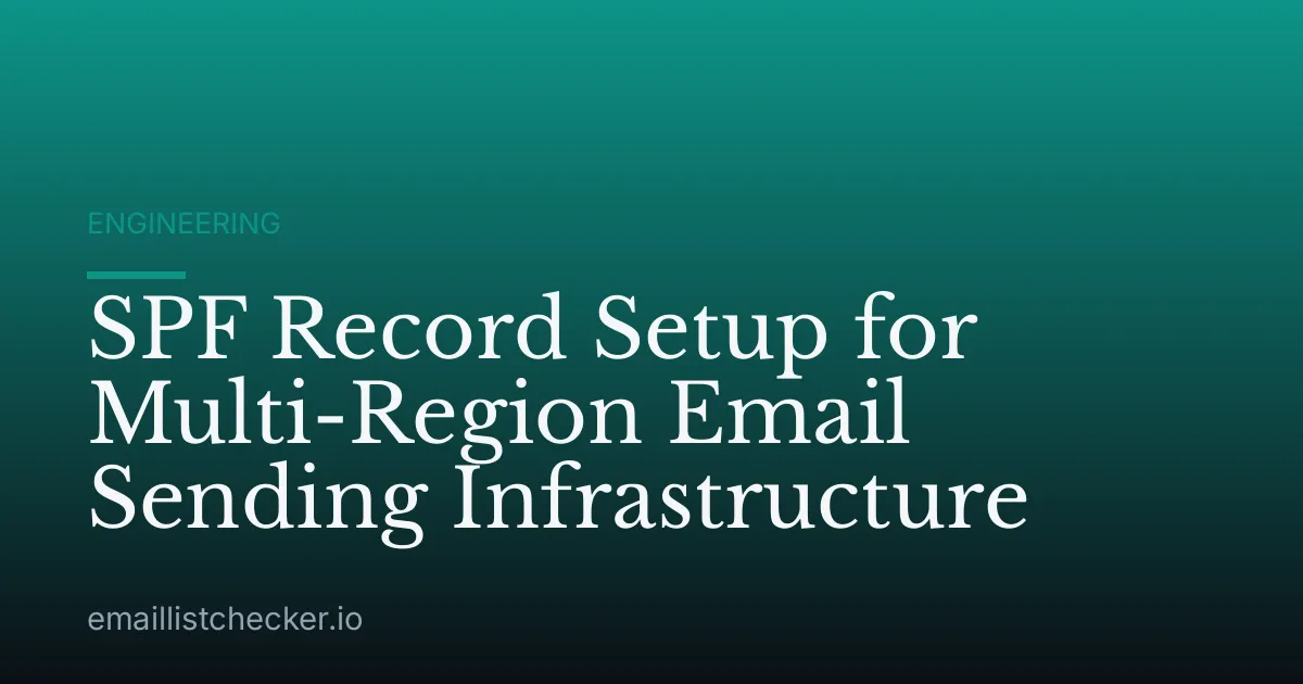 SPF Record Setup for Multi-Region Email Sending Infrastructure