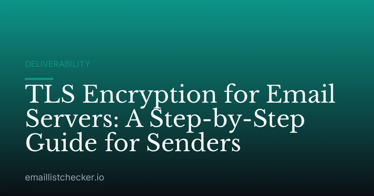 TLS Encryption for Email Servers: A Step-by-Step Guide for Senders
