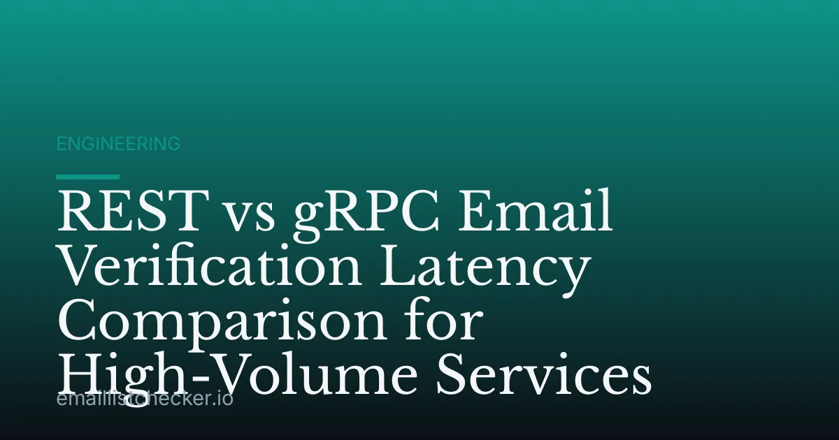 REST vs gRPC Email Verification Latency Comparison for High-Volume Services