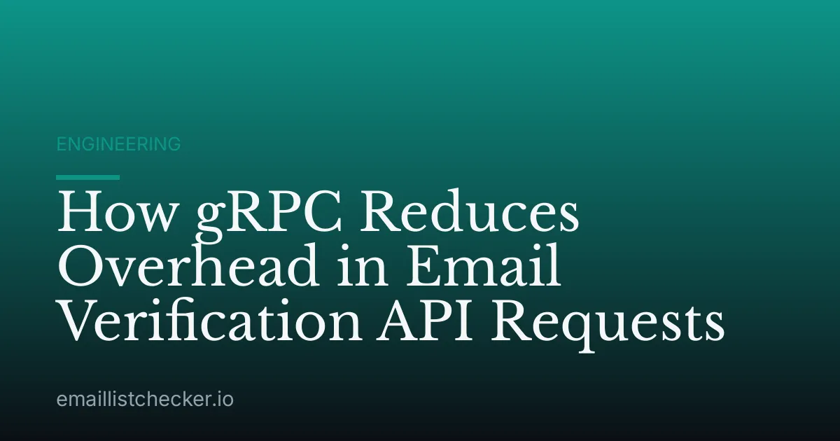 How gRPC Reduces Overhead in Email Verification API Requests
