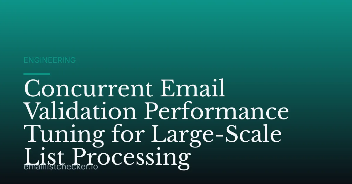 Concurrent Email Validation Performance Tuning for Large-Scale List Processing