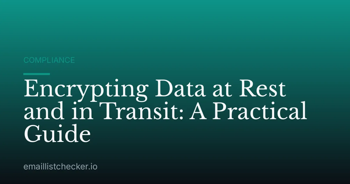 Encrypting Data at Rest and in Transit: A Practical Guide