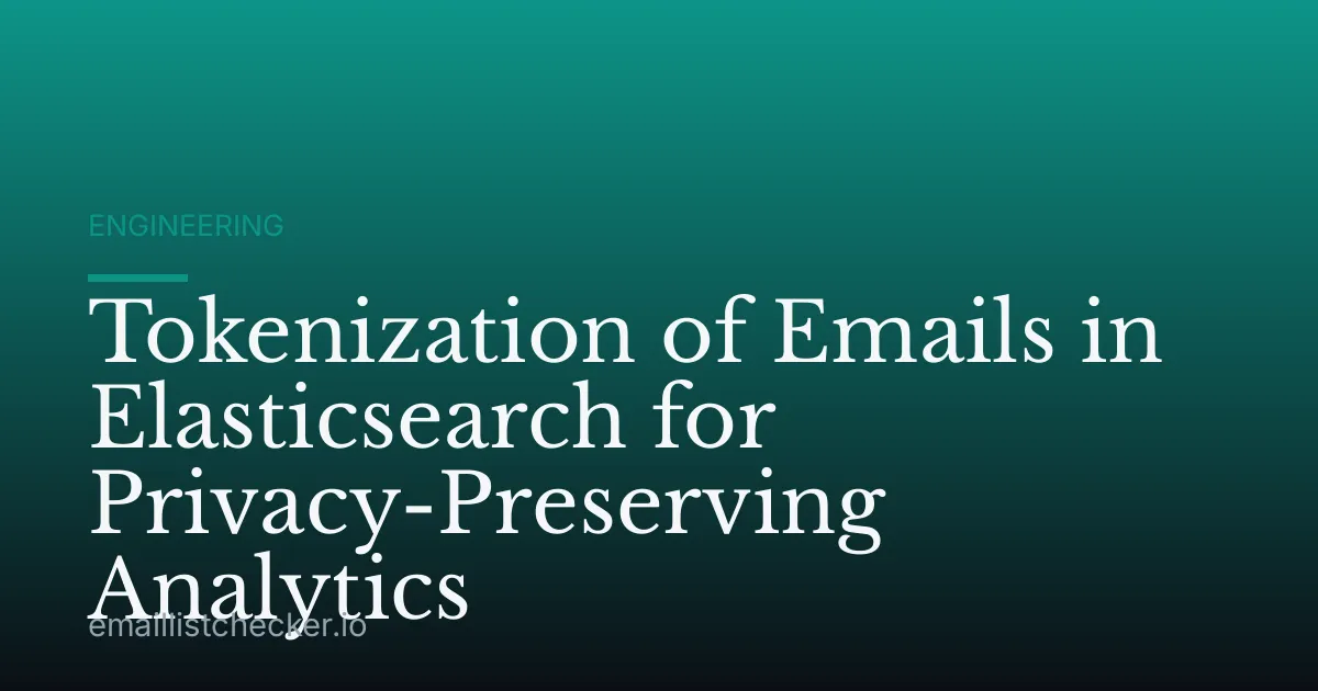 Tokenization of Emails in Elasticsearch for Privacy-Preserving Analytics