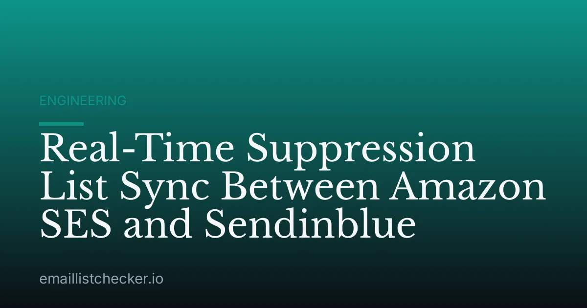 Real-Time Suppression List Sync Between Amazon SES and Sendinblue