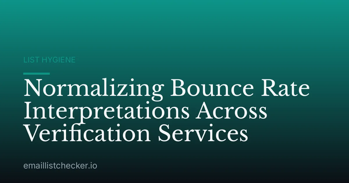 Normalizing Bounce Rate Interpretations Across Verification Services