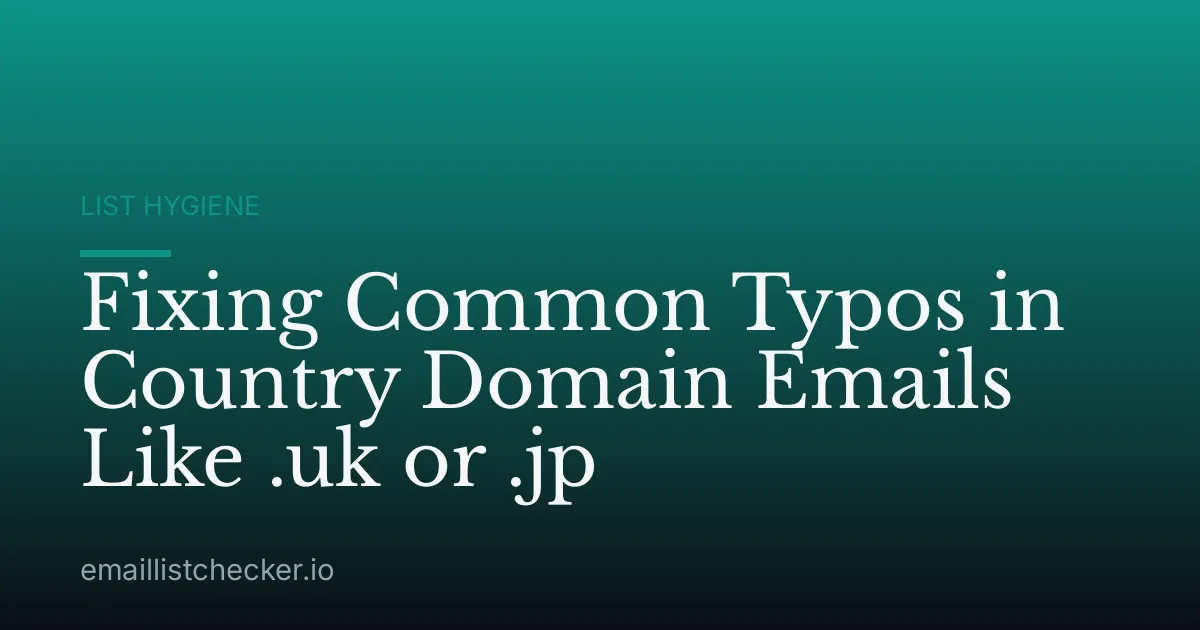 Fixing Common Typos in Country Domain Emails Like .uk or .jp