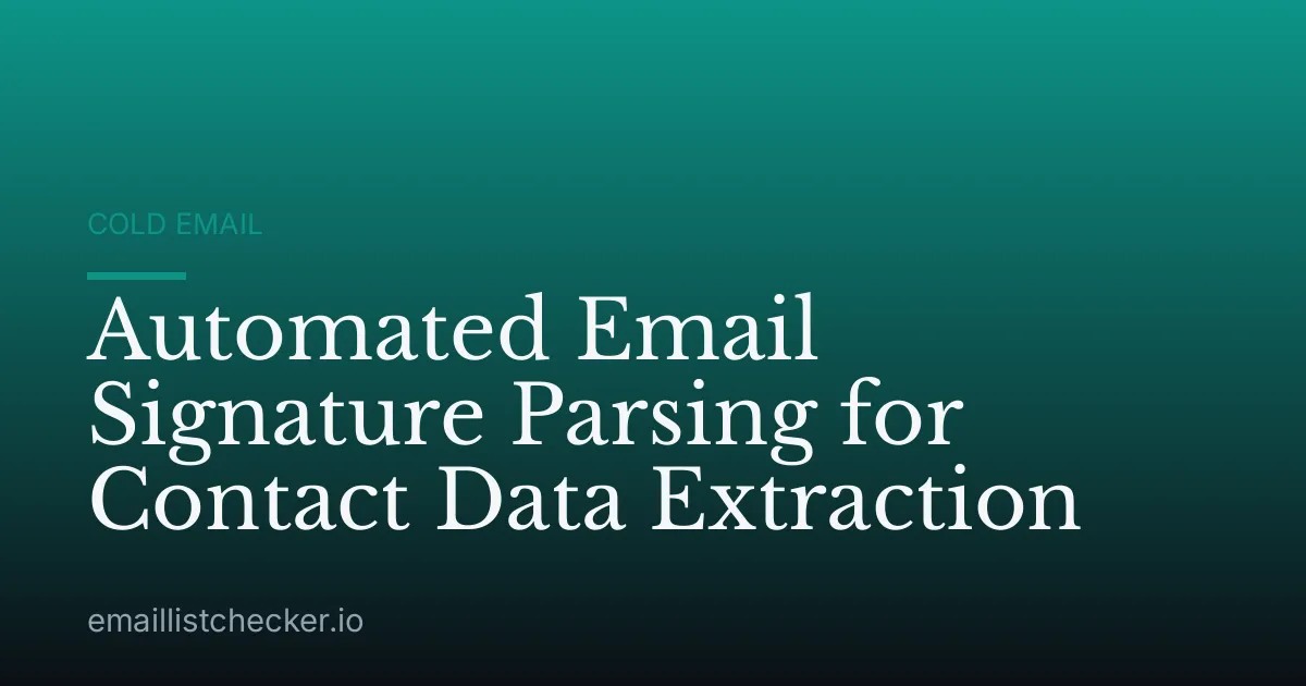 Automated Email Signature Parsing for Contact Data Extraction