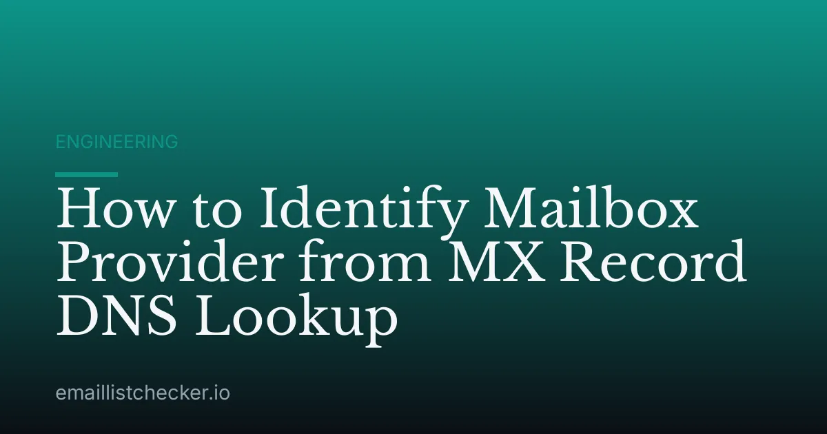 How to Identify Mailbox Provider from MX Record DNS Lookup