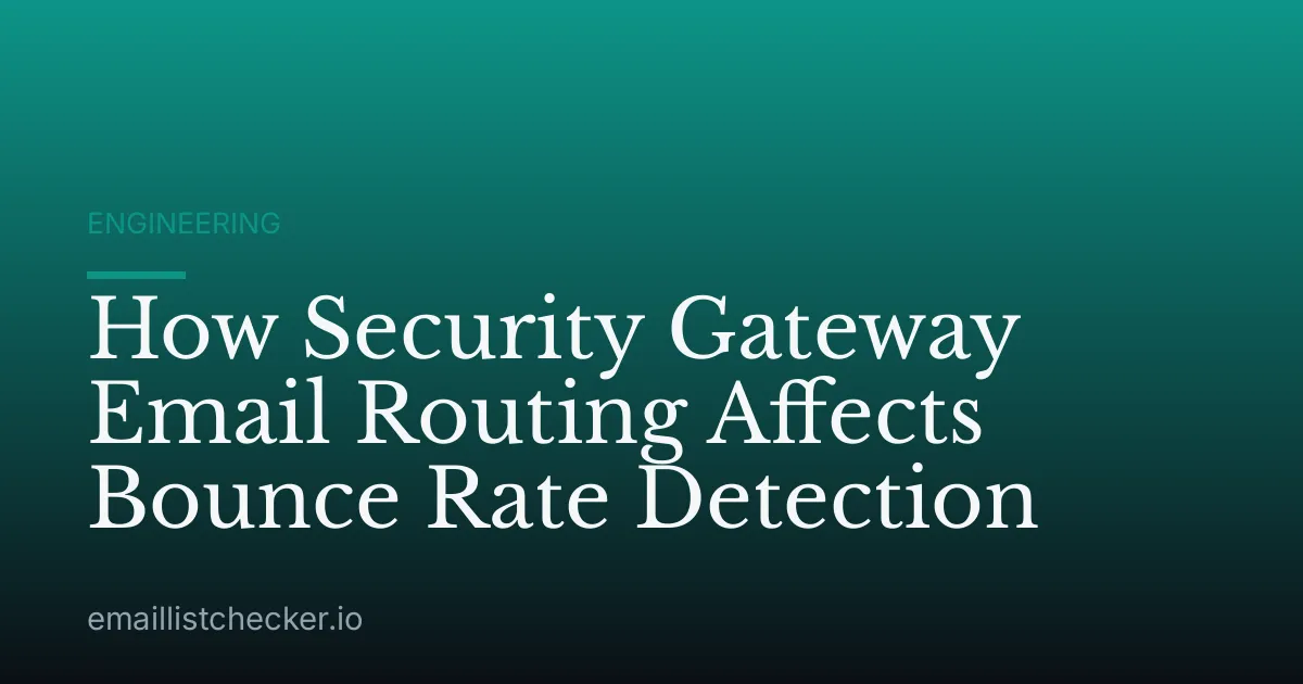 How Security Gateway Email Routing Affects Bounce Rate Detection