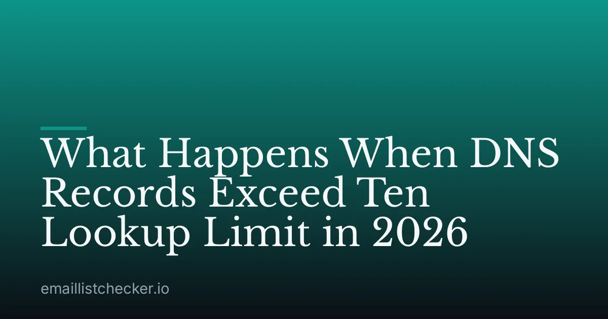 What Happens When DNS Records Exceed Ten Lookup Limit in 2026