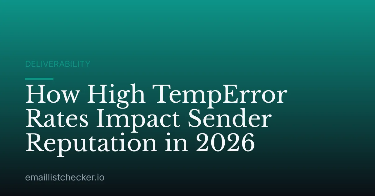 How High TempError Rates Impact Sender Reputation in 2026