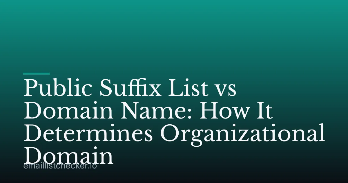 Public Suffix List vs Domain Name: How It Determines Organizational Domain
