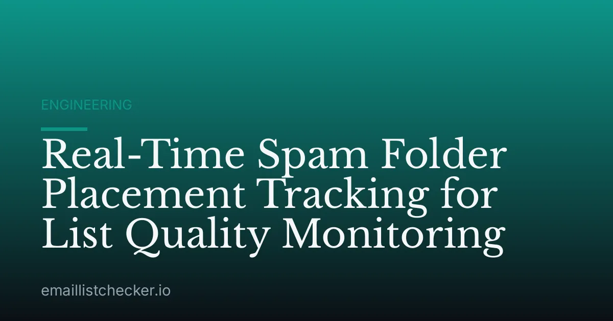 Real-Time Spam Folder Placement Tracking for List Quality Monitoring