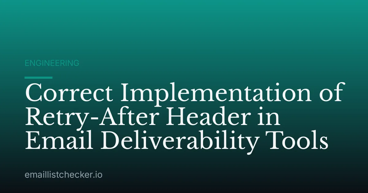 Correct Implementation of Retry-After Header in Email Deliverability Tools