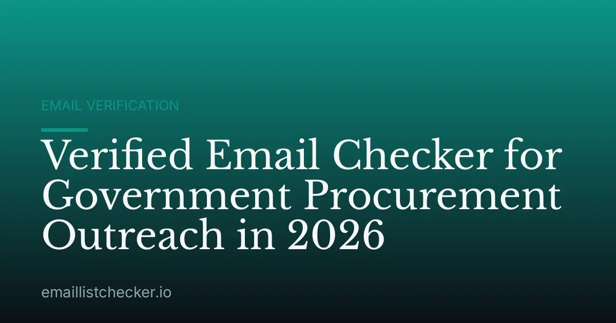 Verified Email Checker for Government Procurement Outreach in 2026