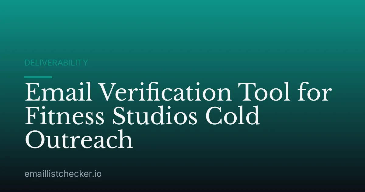Email Verification Tool for Fitness Studios Cold Outreach