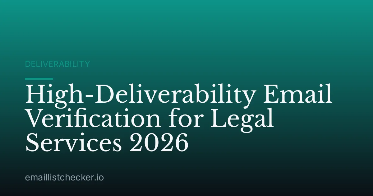 High-Deliverability Email Verification for Legal Services 2026
