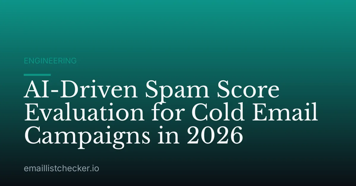 AI-Driven Spam Score Evaluation for Cold Email Campaigns in 2026