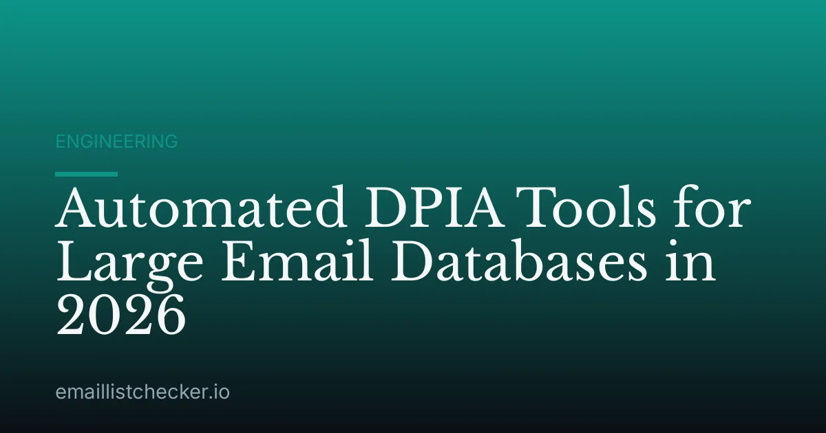 Automated DPIA Tools for Large Email Databases in 2026