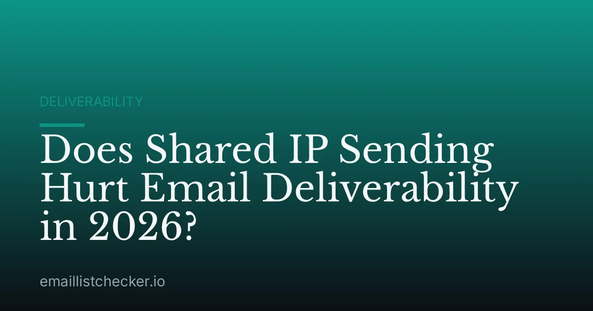 Does Shared IP Sending Hurt Email Deliverability in 2026?