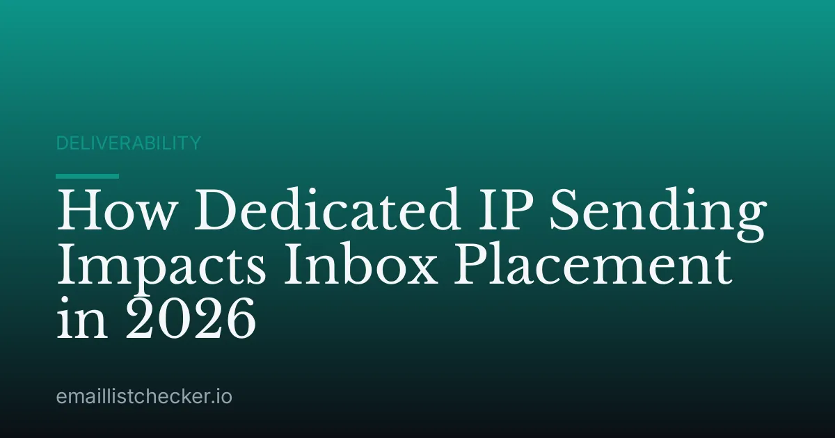How Dedicated IP Sending Impacts Inbox Placement in 2026