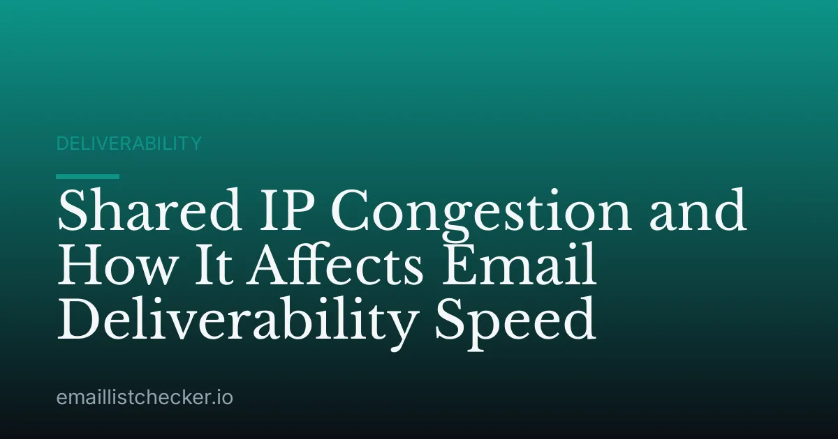 Shared IP Congestion and How It Affects Email Deliverability Speed