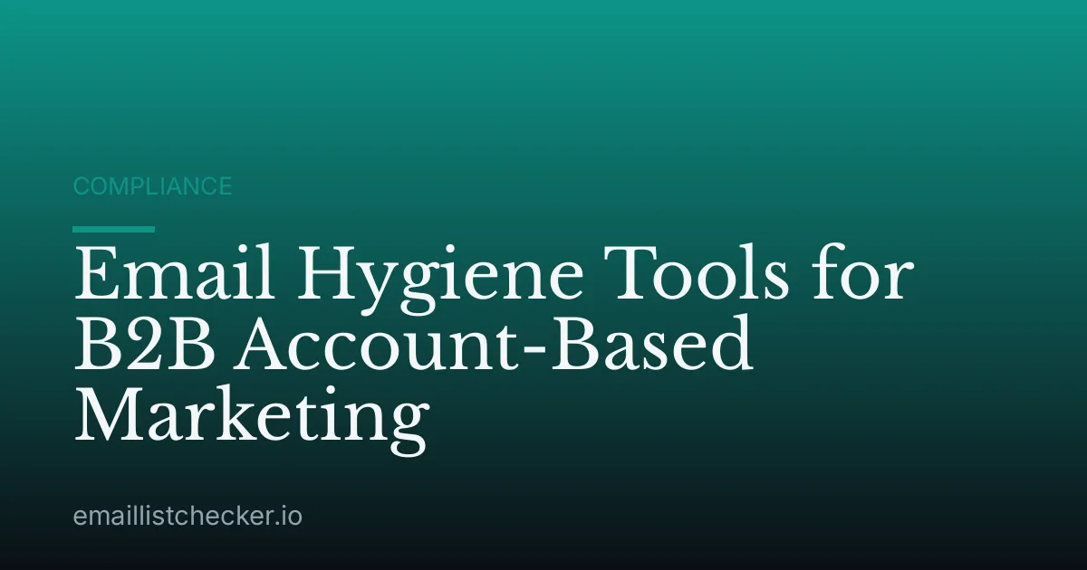 Email Hygiene Tools for B2B Account-Based Marketing