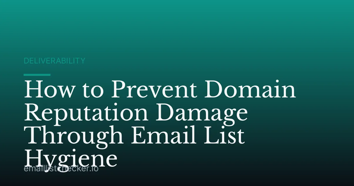 How to Prevent Domain Reputation Damage Through Email List Hygiene