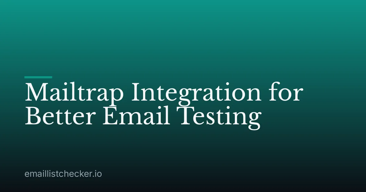 Mailtrap Integration for Better Email Testing