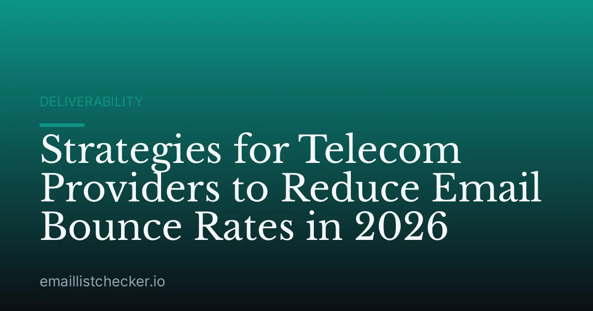Strategies for Telecom Providers to Reduce Email Bounce Rates in 2026