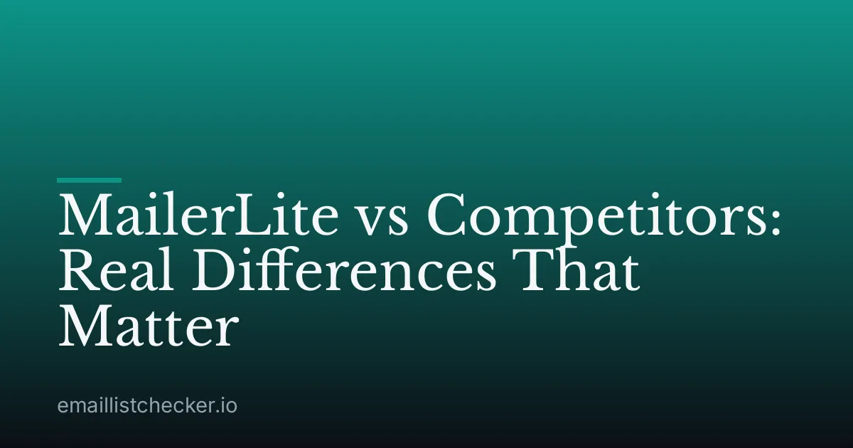 MailerLite vs Competitors: Real Differences That Matter
