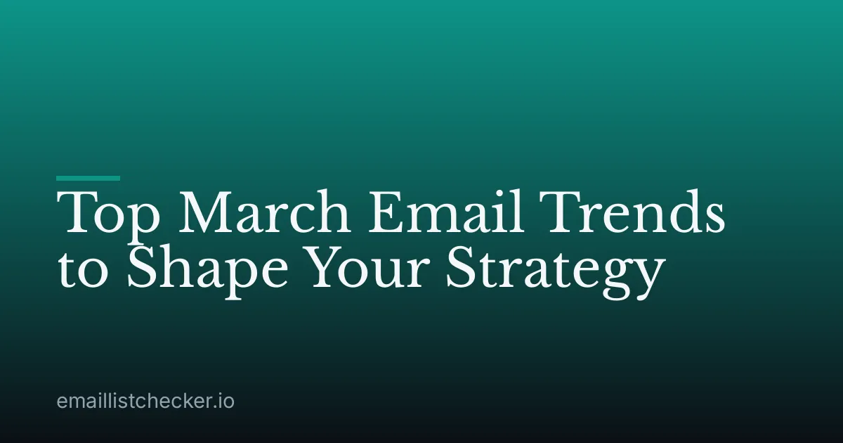 Top March Email Trends to Shape Your Strategy