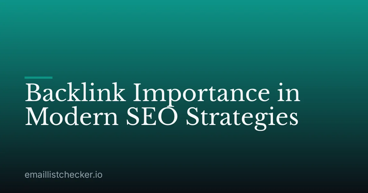 Backlink Importance in Modern SEO Strategies