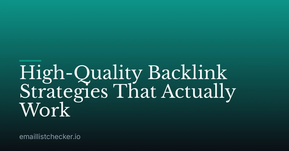 High-Quality Backlink Strategies That Actually Work