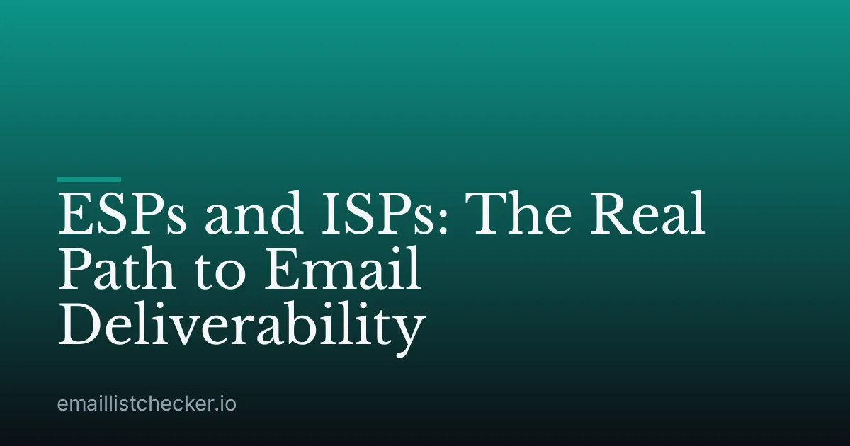 ESPs and ISPs: The Real Path to Email Deliverability