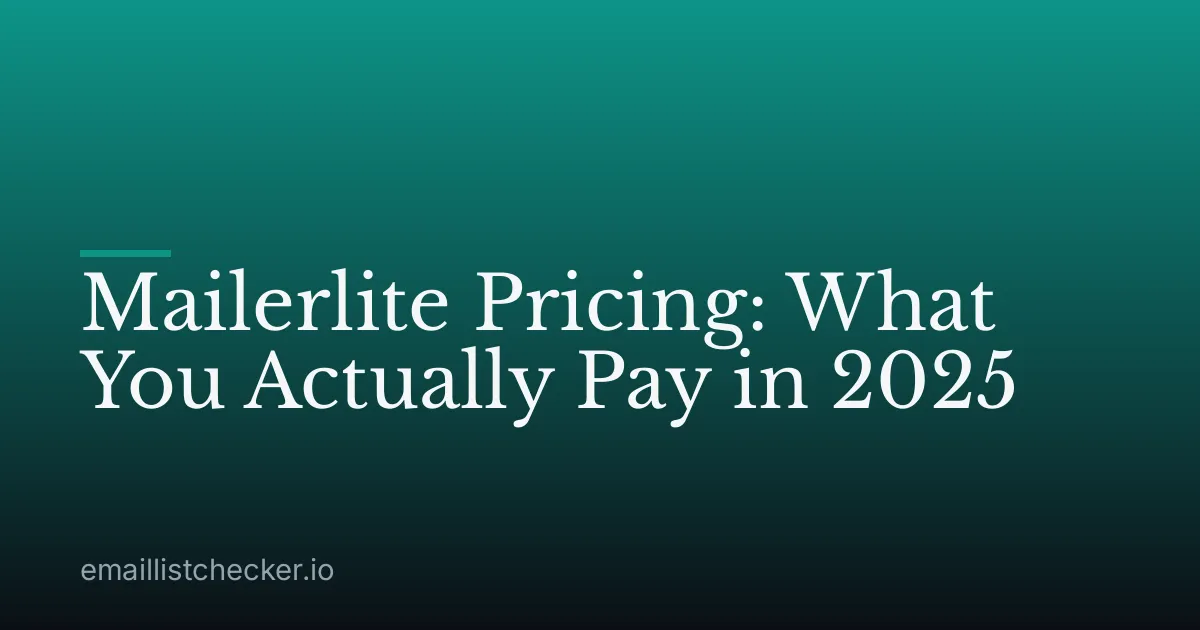 Mailerlite Pricing: What You Actually Pay in 2025