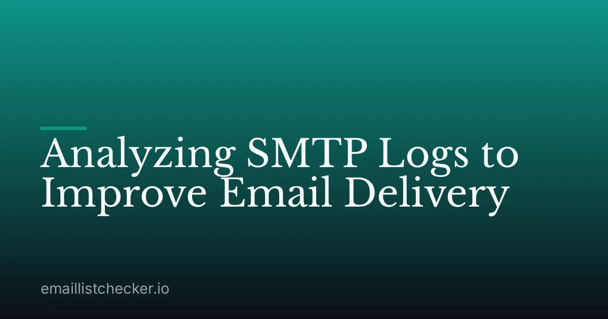 Analyzing SMTP Logs to Improve Email Delivery